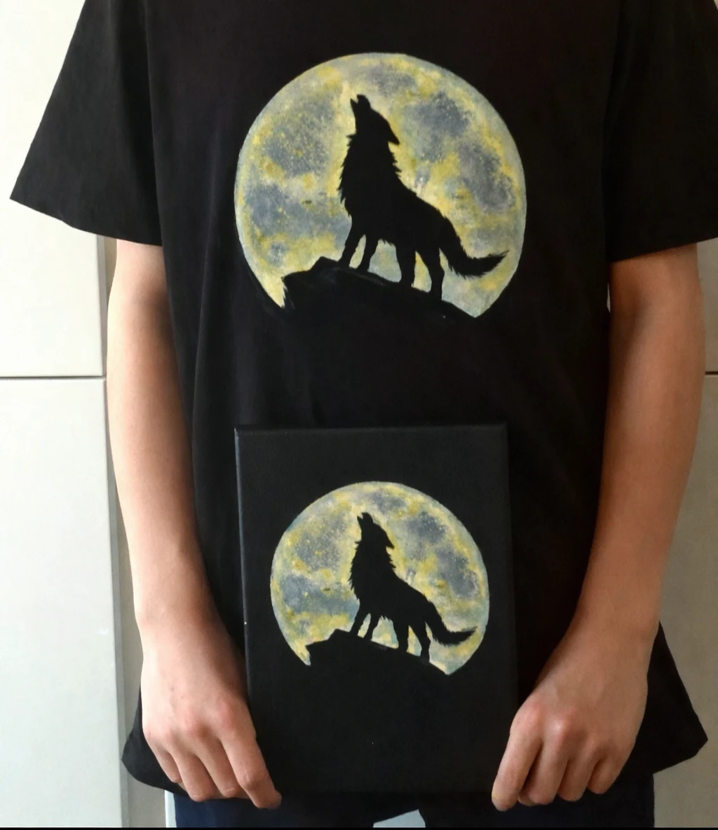 Custom Hand-Painted T-Shirt (Client Gallery / Mode Sur Mesure)