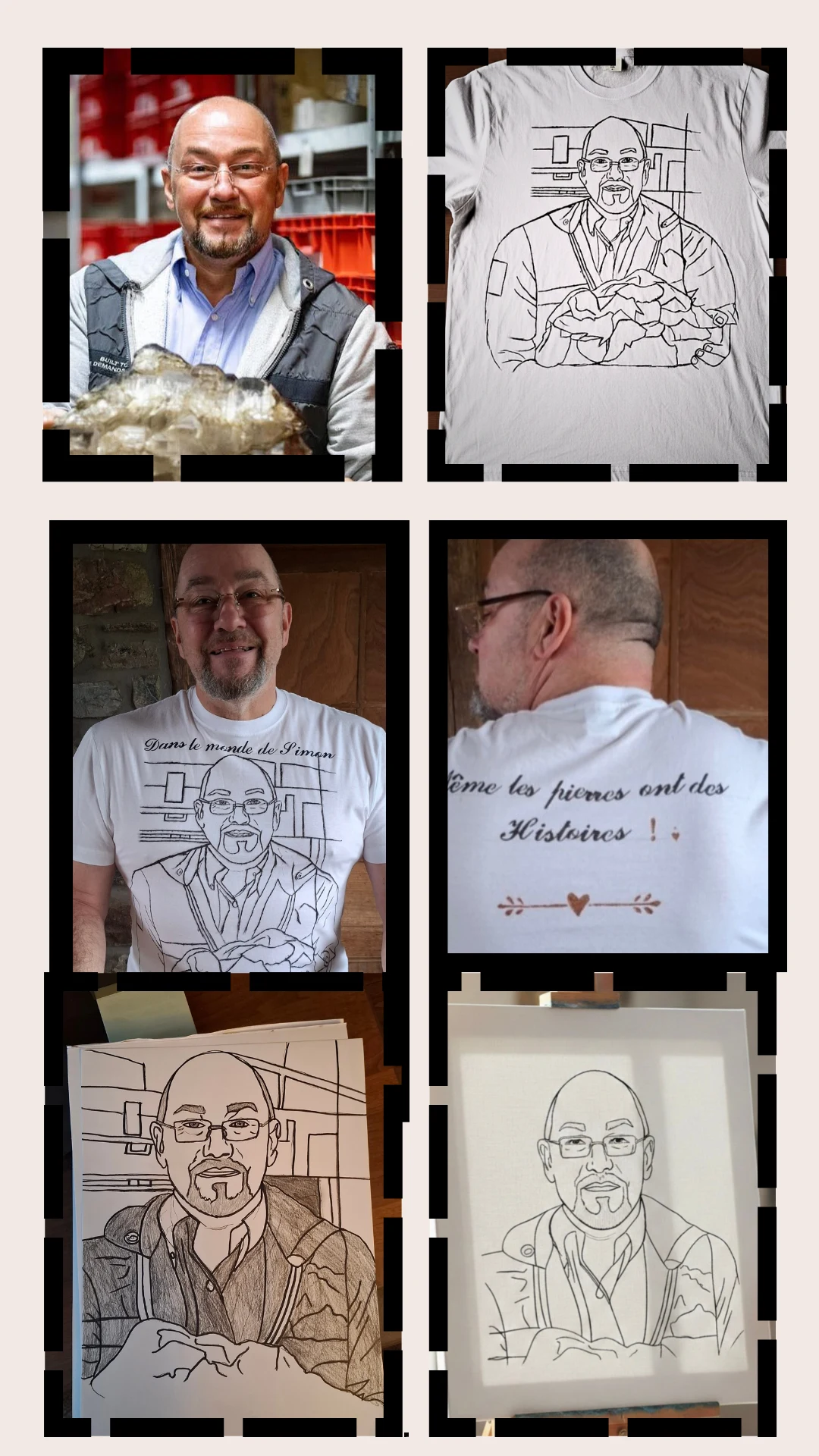 Custom Hand-Painted T-Shirt (Client Gallery / Mode Sur Mesure)