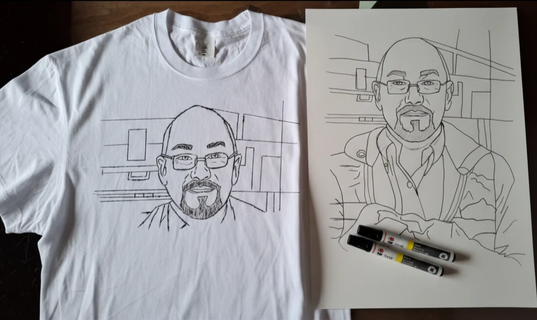 Custom Hand-Painted T-Shirt (Client Gallery / Mode Sur Mesure)
