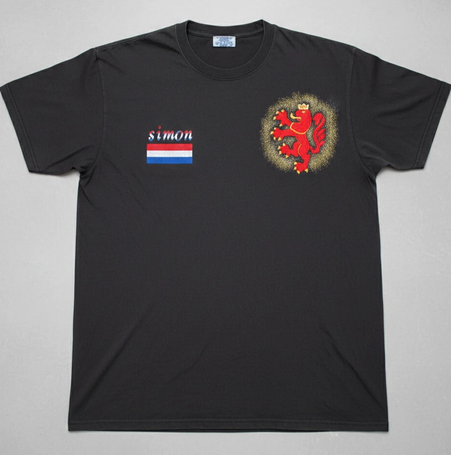 Custom Hand-Painted T-Shirt (Client Gallery / Mode Sur Mesure)